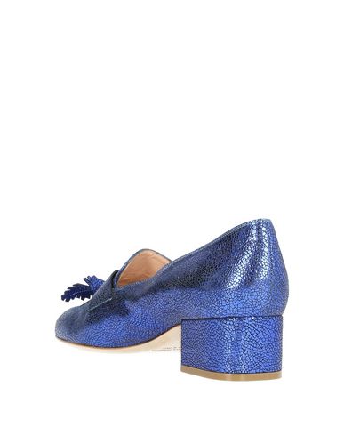 Shop Alberta Ferretti Woman Loafers Blue Size 7 Soft Leather