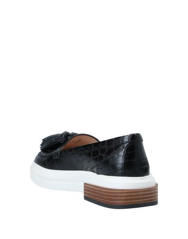 TOD'S TOD'S WOMAN LOAFERS BLACK SIZE 4.5 SOFT LEATHER