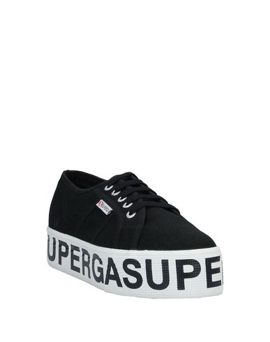 Shop Superga Woman Sneakers Black Size 6 Cotton