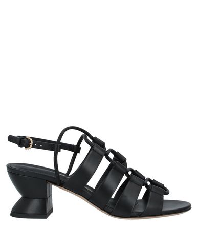 Shop Ferragamo Woman Sandals Black Size 6.5 Soft Leather