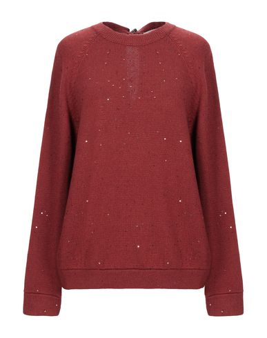Brunello Cucinelli Cashmere Blend In Brick Red