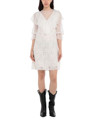 Shop See By Chloé Woman Mini Dress White Size 10 Cotton, Polyamide