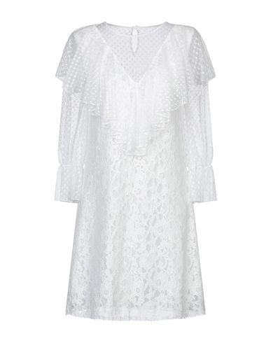 Shop See By Chloé Woman Mini Dress White Size 10 Cotton, Polyamide