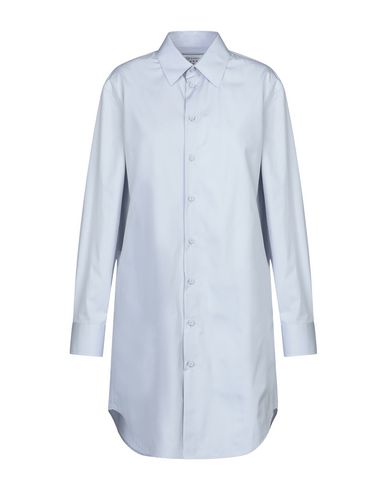 Maison Margiela Solid Color Shirts & Blouses In Sky Blue