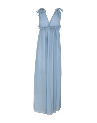 Dondup Long Dress In Sky Blue | ModeSens