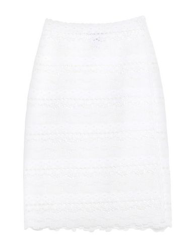 ERMANNO SCERVINO ERMANNO SCERVINO WOMAN MIDI SKIRT WHITE SIZE 10 COTTON, POLYESTER,35392751TB 5