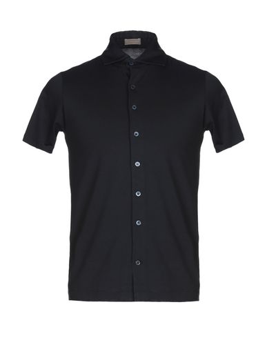 Cruciani Solid Color Shirt In Dark Blue