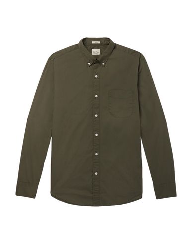 Jcrew Solid Color Shirt In Military Green