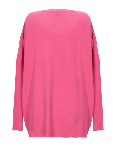 Shop Les Copains Woman Sweater Fuchsia Size L Viscose, Polyamide In Pink