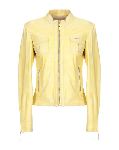 Scervino Street Biker Jacket In Yellow