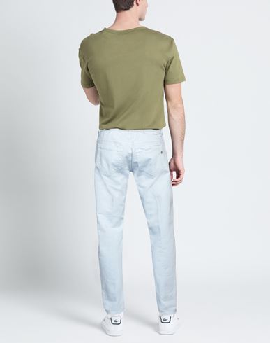 Shop Dondup Man Jeans Sky Blue Size 30 Cotton, Elastane