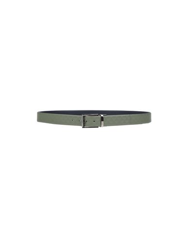 Emporio Armani Leather Belt In Military Green
